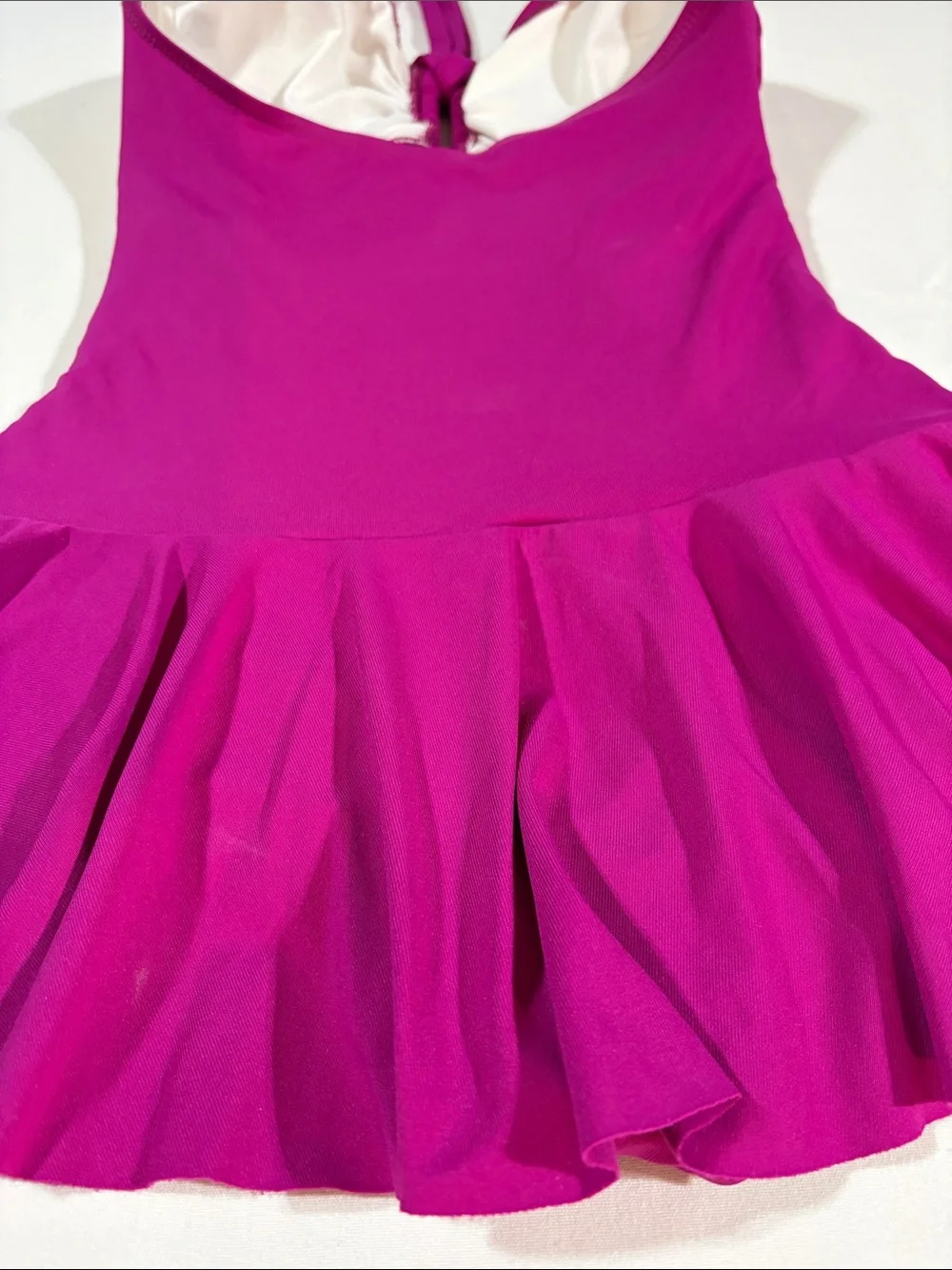 Chaps Fuchsia Halter Skirted One-Piece Swimsuit size 6